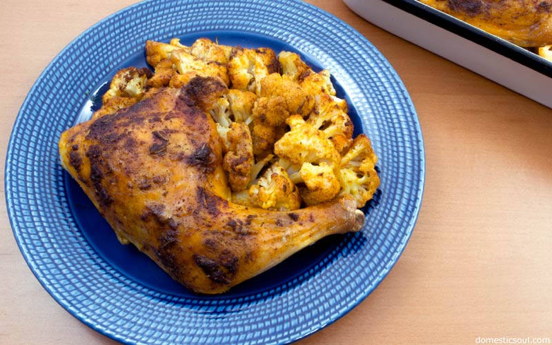 Rosemary Roasted Chicken and Cauliflower Recipe