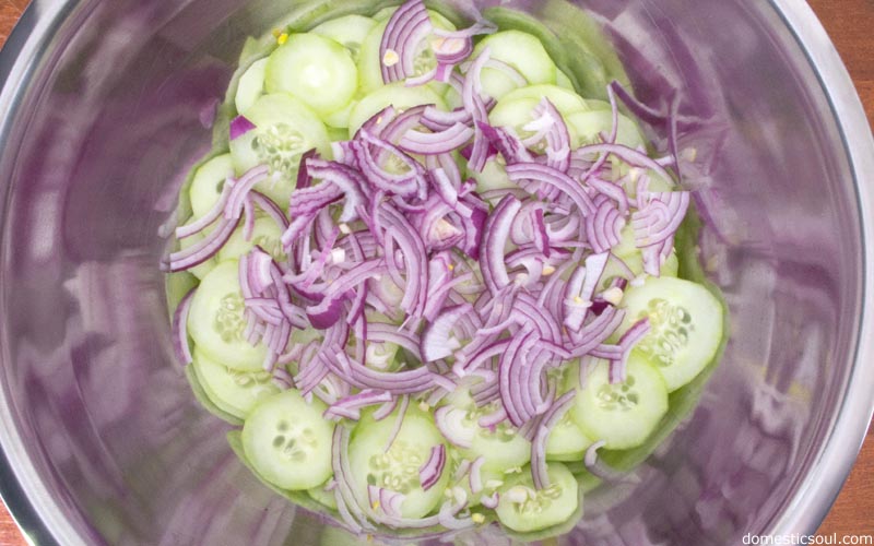 Cucumber Salad Recipe from domesticsoul.com