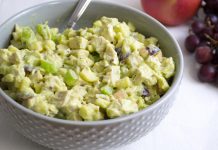 Waldorf-Inspired Avocado Chicken Salad Recipe from domesticsoul.com